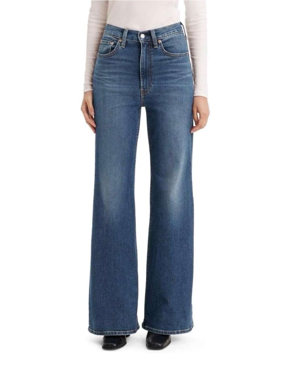 Levi's Women's Ribcage Bell Bottom Jeans A New York Moment Blue 30